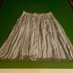 Black and white checkered skirt